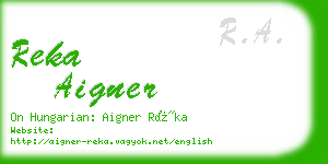 reka aigner business card